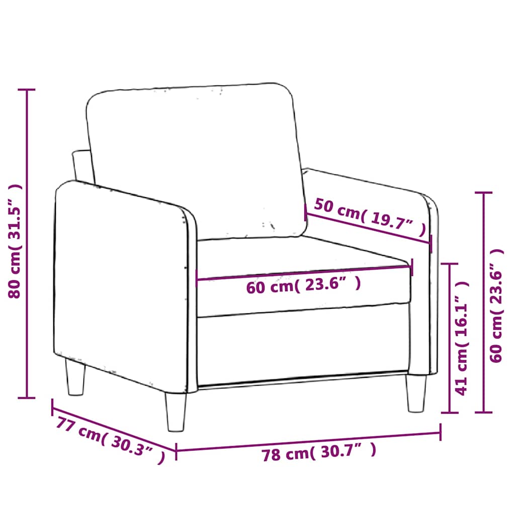 bordó bársony kanapéfotel 60 cm