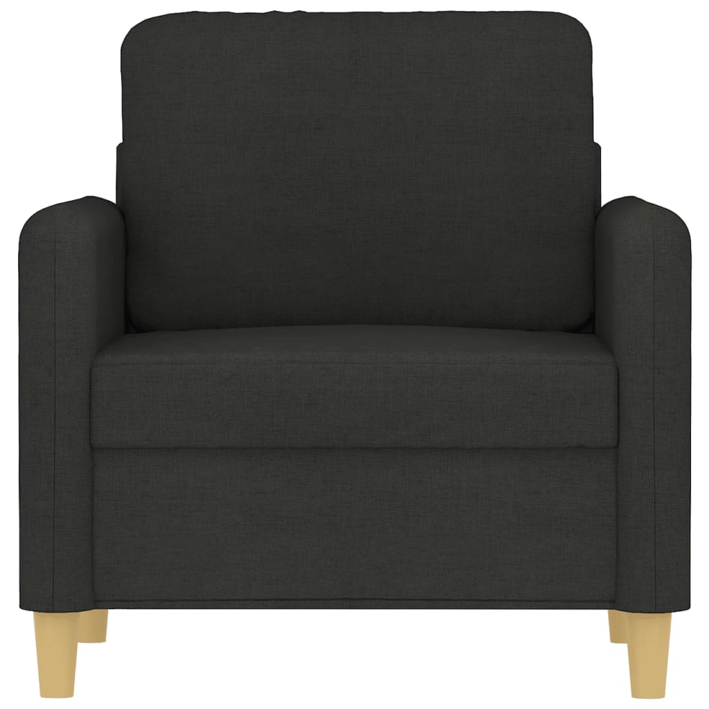 fekete szövet kanapéfotel 60 cm