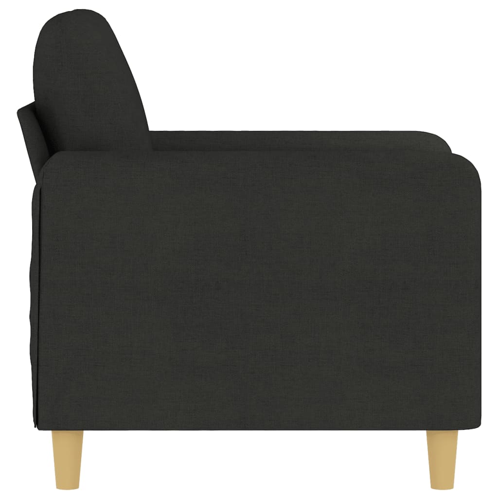 fekete szövet kanapéfotel 60 cm
