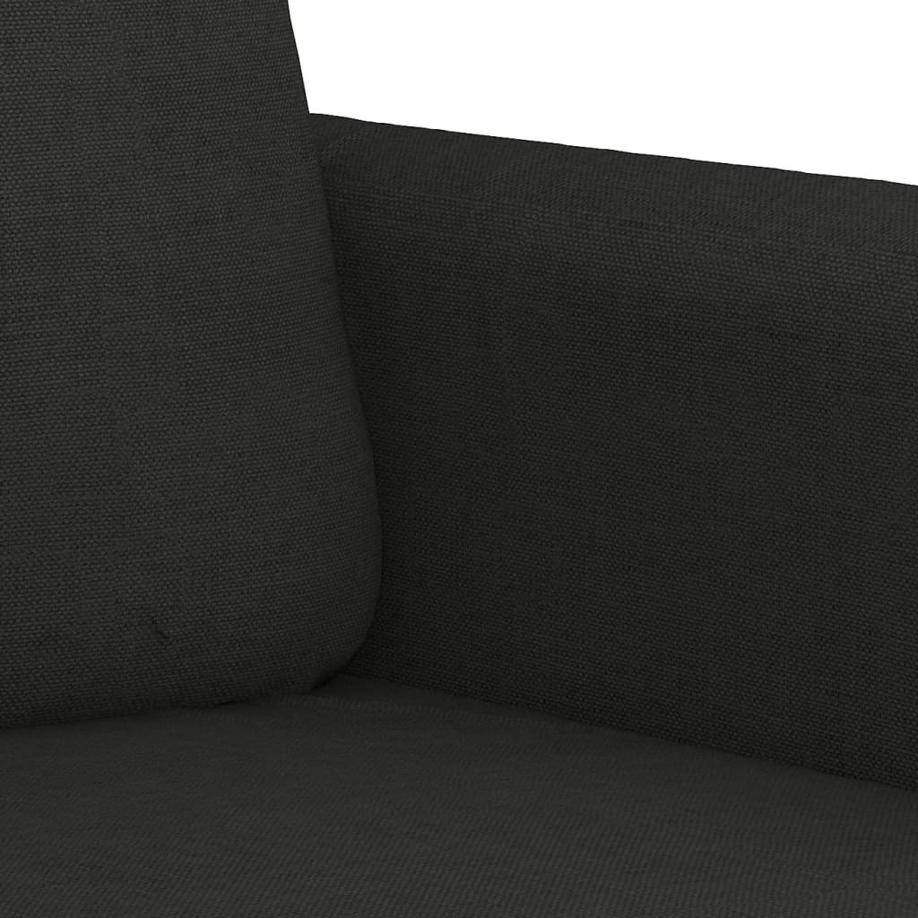fekete szövet kanapéfotel 60 cm