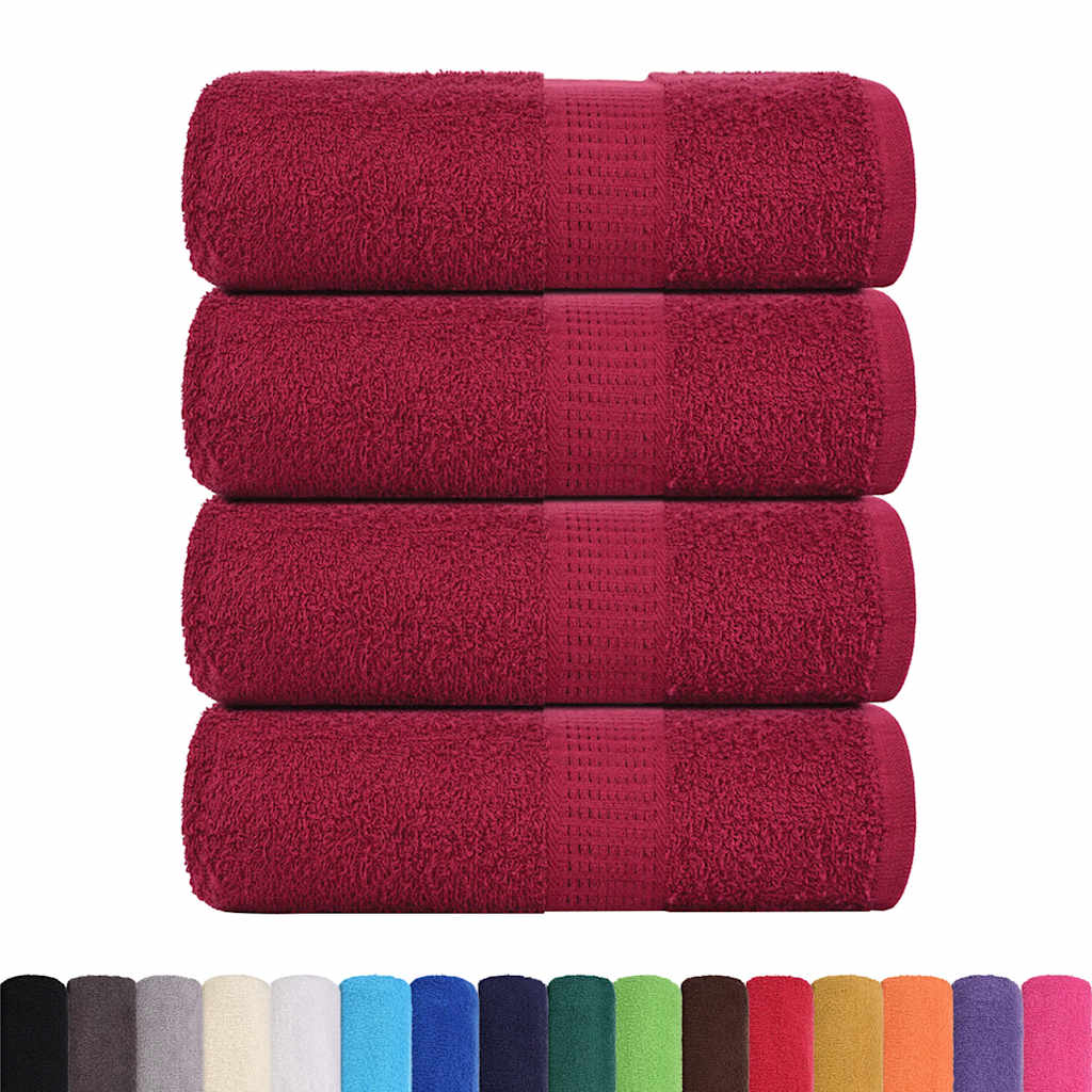4 db bordói színű FROGN mosdótörlő 30 x 30 cm 360 g/m²