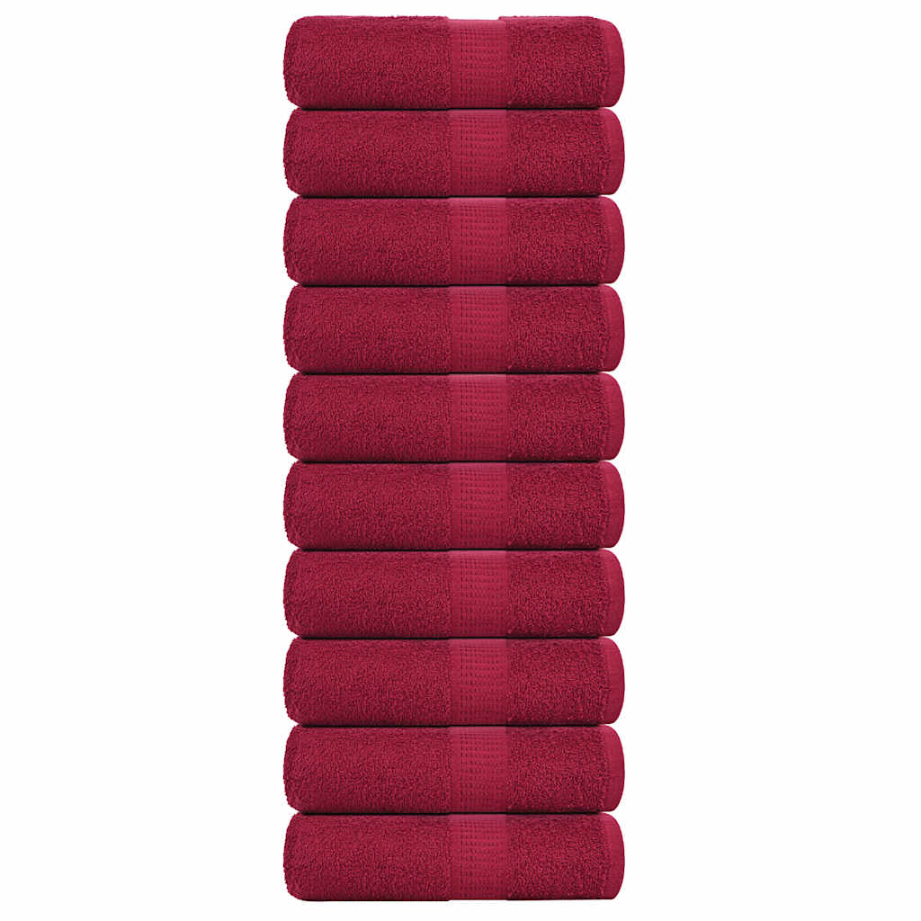 10 db bordó színű vendégtörölköző FROGN 30 x 50 cm 360 g/m²