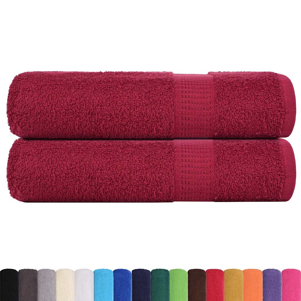 Zuhanytörülközők FROGN 2 db Bordeaux 70x140 cm 360 gsm
