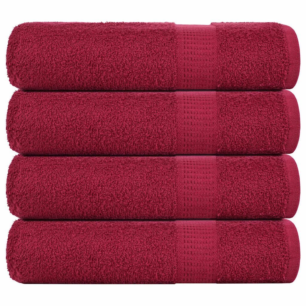Zuhanytörülközők FROGN 4 db Bordeaux 70x140 cm 360 gsm