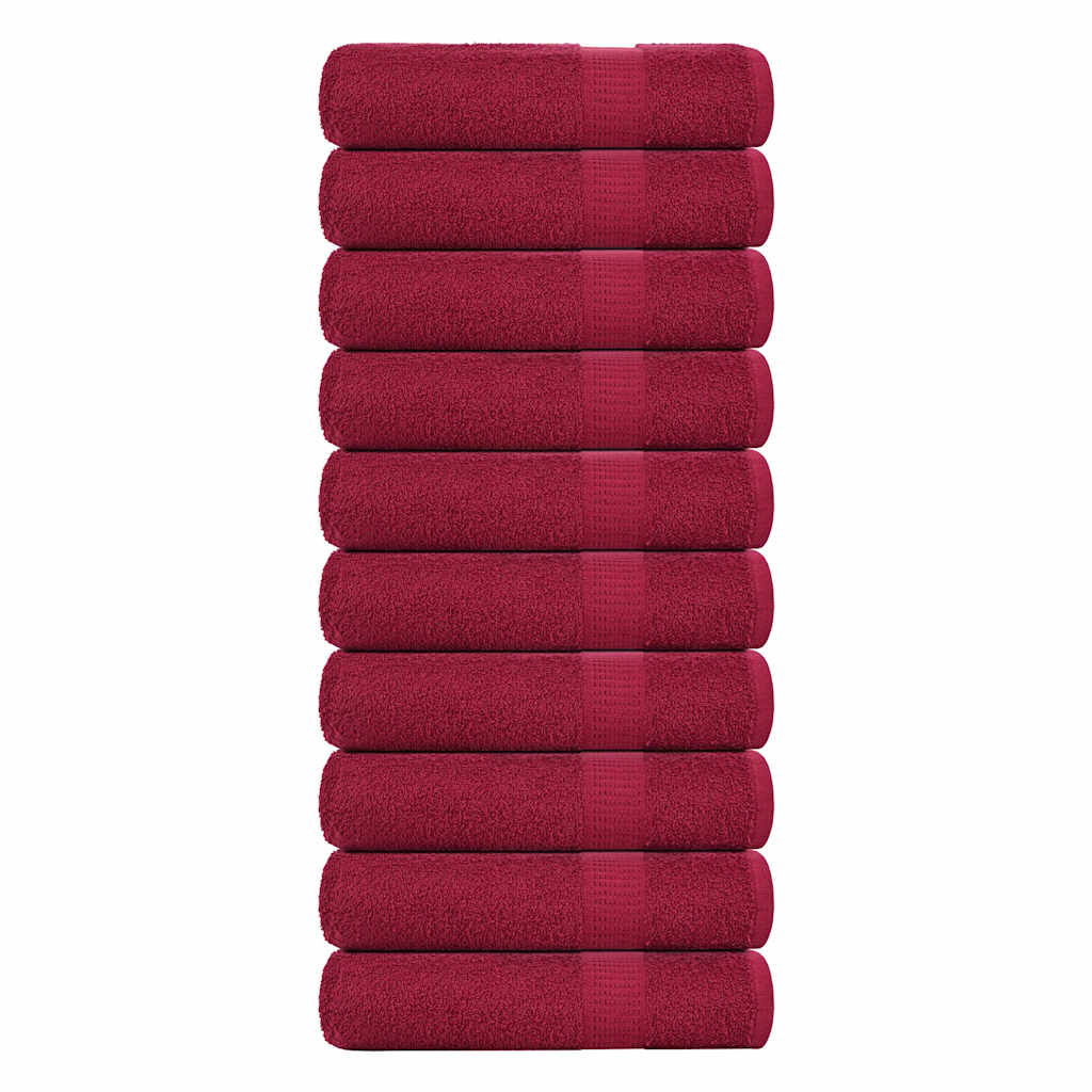 Zuhanytörülközők FROGN 10 db Bordeaux 70x140 cm 360 gsm