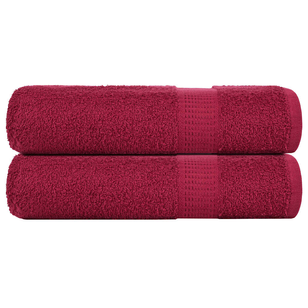 2 db bordói színű FROGN fürdőlepedő 100 x 150 cm 360 g/m²