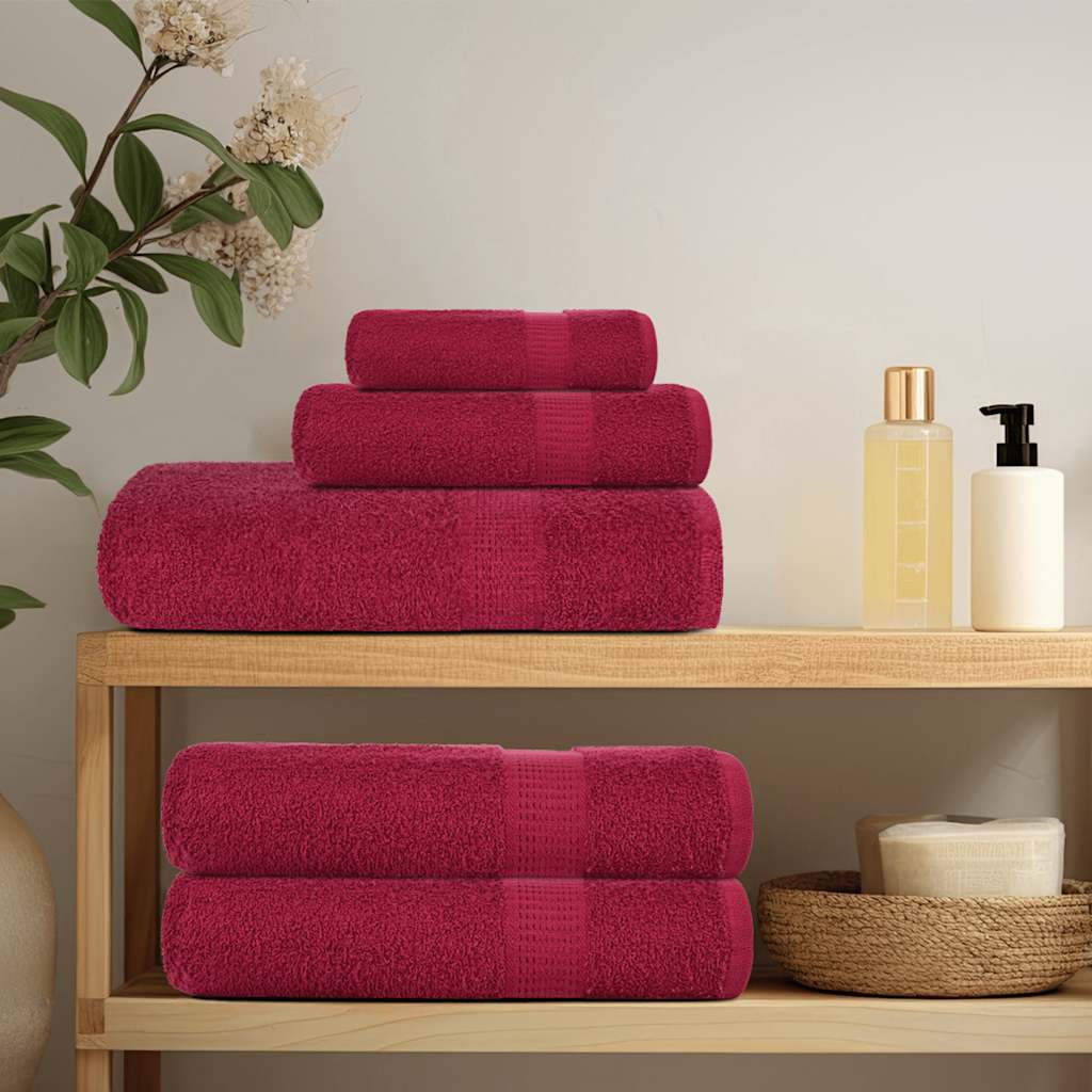 2 db bordói színű FROGN fürdőlepedő 100 x 150 cm 360 g/m²