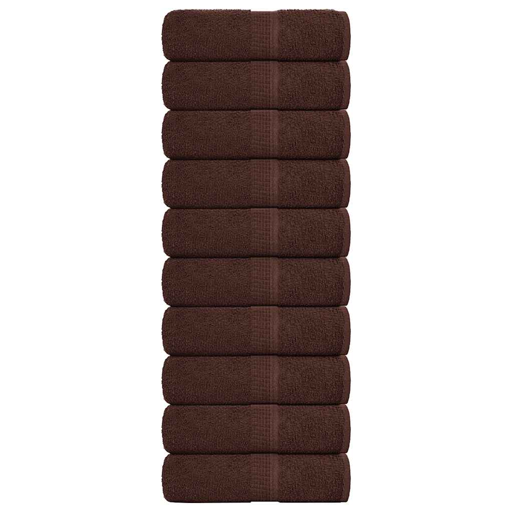 10 db FROGN vendégtörölköző barna 30 x 50 cm 360 g/m²