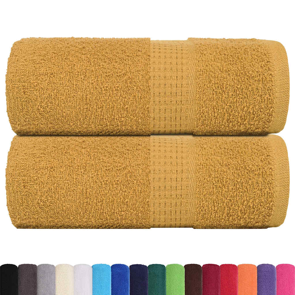 2 db arany színű FROGN mintás mosdótörölköző 30 x 30 cm 360 g/m²