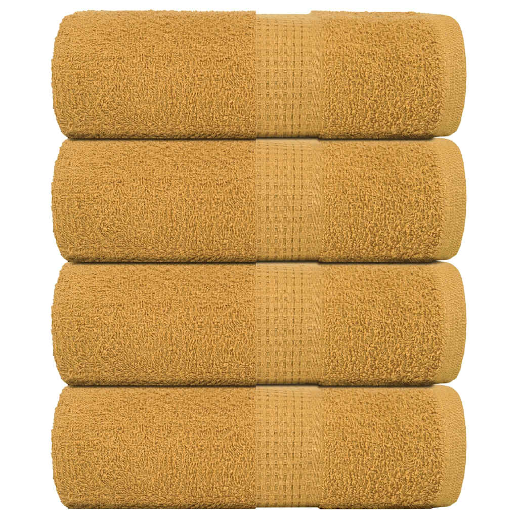 4 db arany színű FROGN mosdótörölköző 30 x 30 cm 360 g/m²