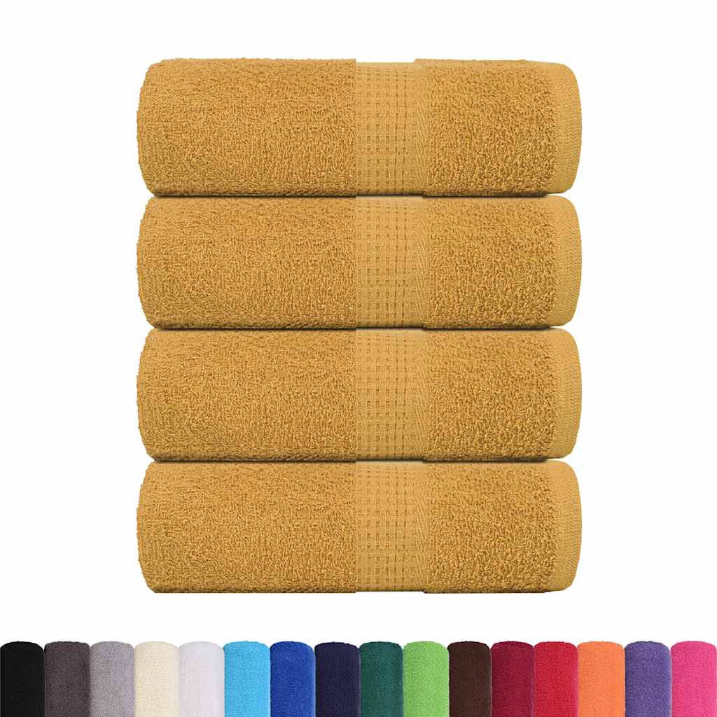 4 db arany színű FROGN mosdótörölköző 30 x 30 cm 360 g/m²