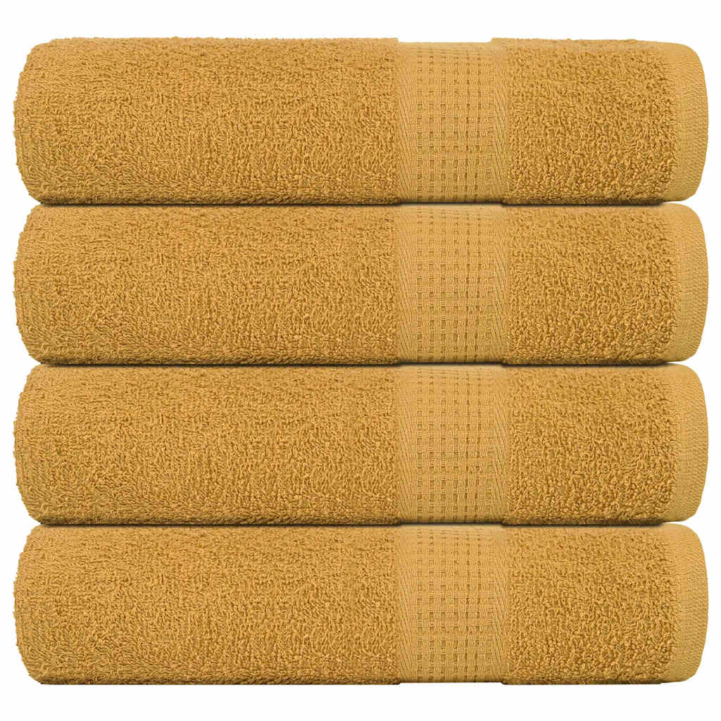 4 db FROGN mintás kéztörlő arany 50 x 100 cm 360 g/m²