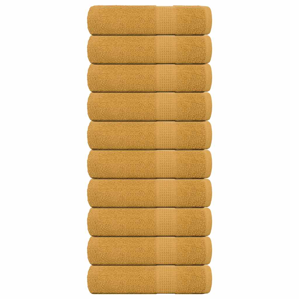 10 db FROGN mintás kéztörlő arany 50 x 100 cm 360 g/m²