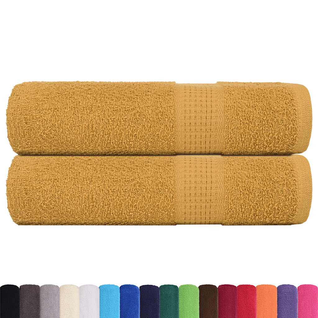 2 db arany színű FROGN fürdőlepedő 100 x 150 cm 360 g/m²