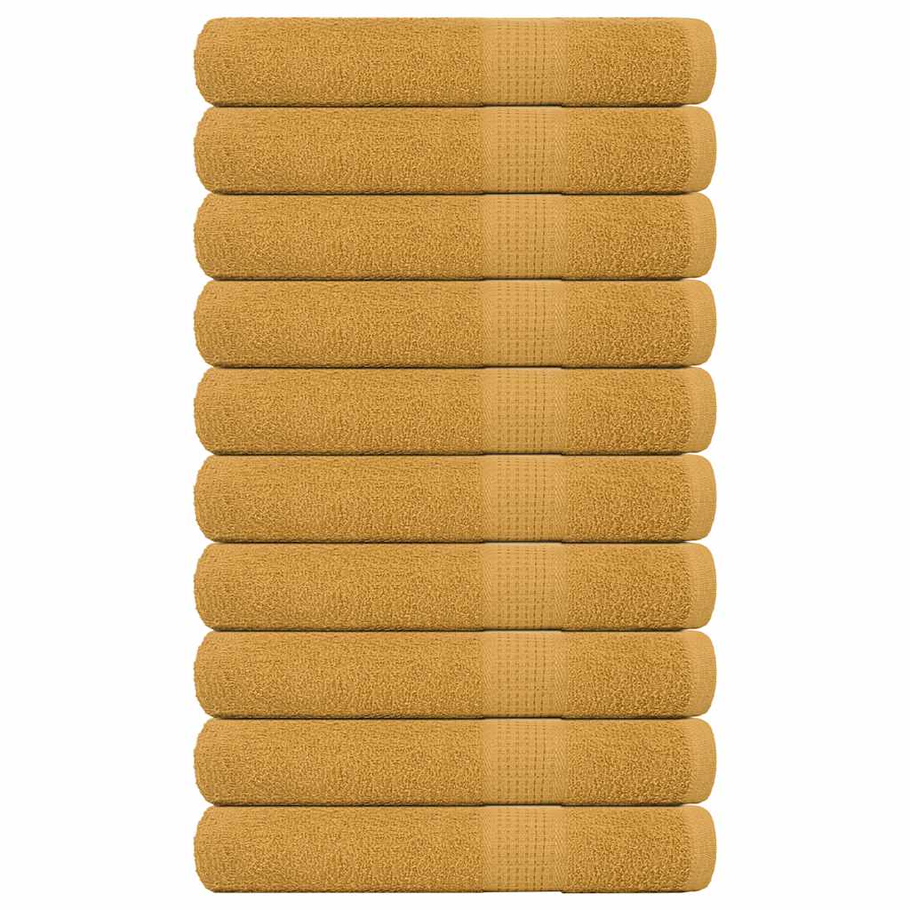 10 db FROGN szaunatörölköző arany 80 x 200 cm 360 g/m²