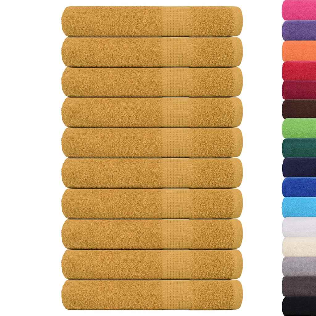 10 db FROGN szaunatörölköző arany 80 x 200 cm 360 g/m²