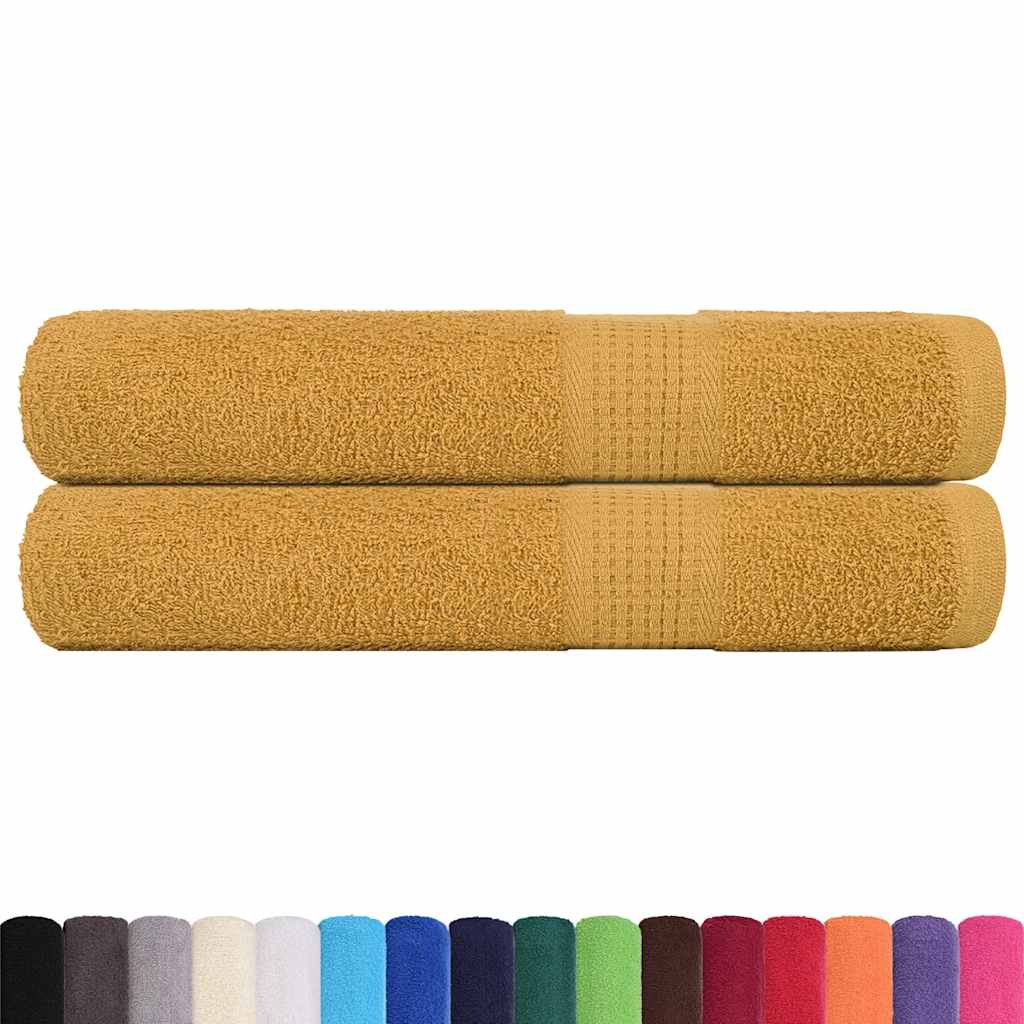 2 db FROGN törölköző arany 100 x 200 cm 360 g/m²