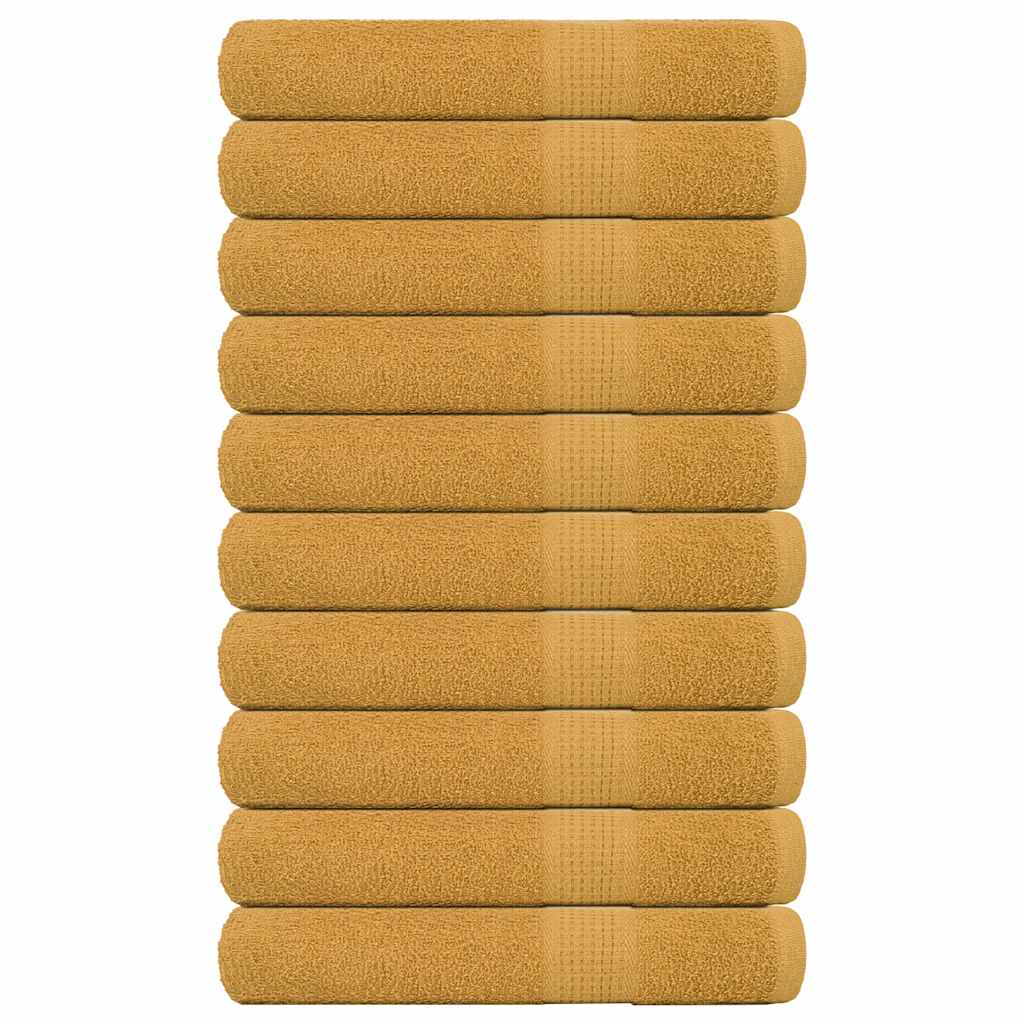 10 db FROGN törölköző arany 100 x 200 cm 360 g/m²