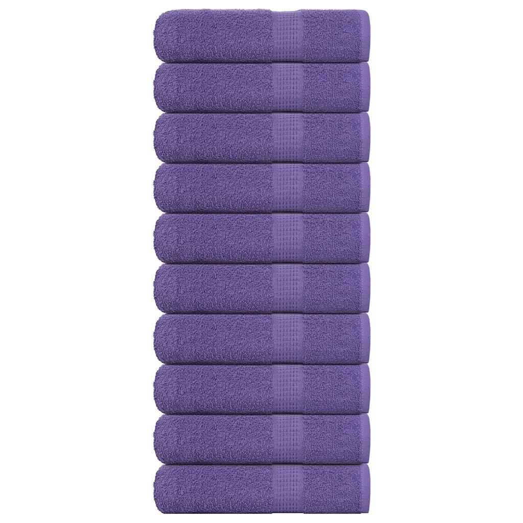 10 db FROGN mintás kéztörlő lila 50 x 100 cm 360 g/m²