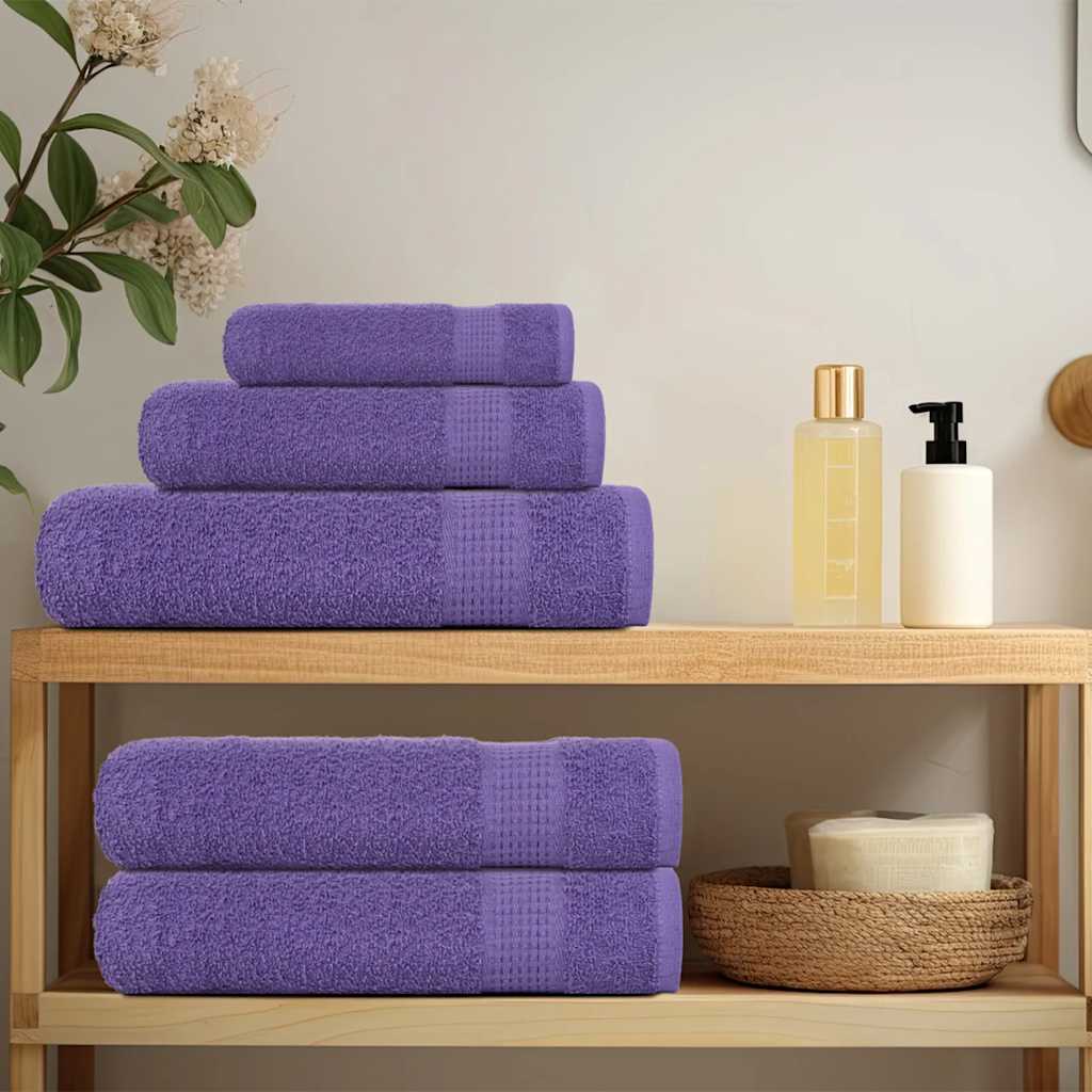 10 db FROGN mintás kéztörlő lila 50 x 100 cm 360 g/m²