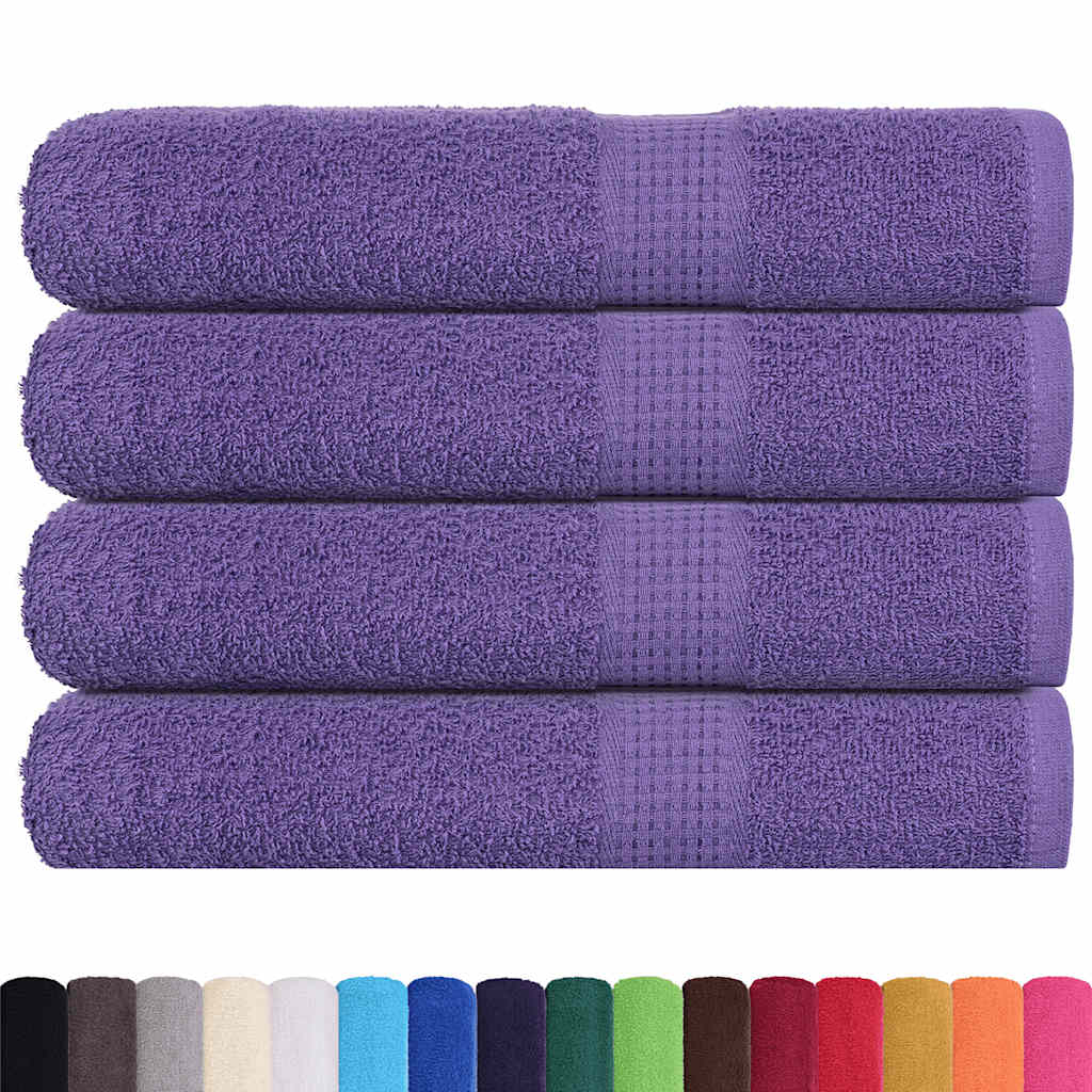 4 db FROGN törölköző lila 100 x 200 cm 360 g/m²