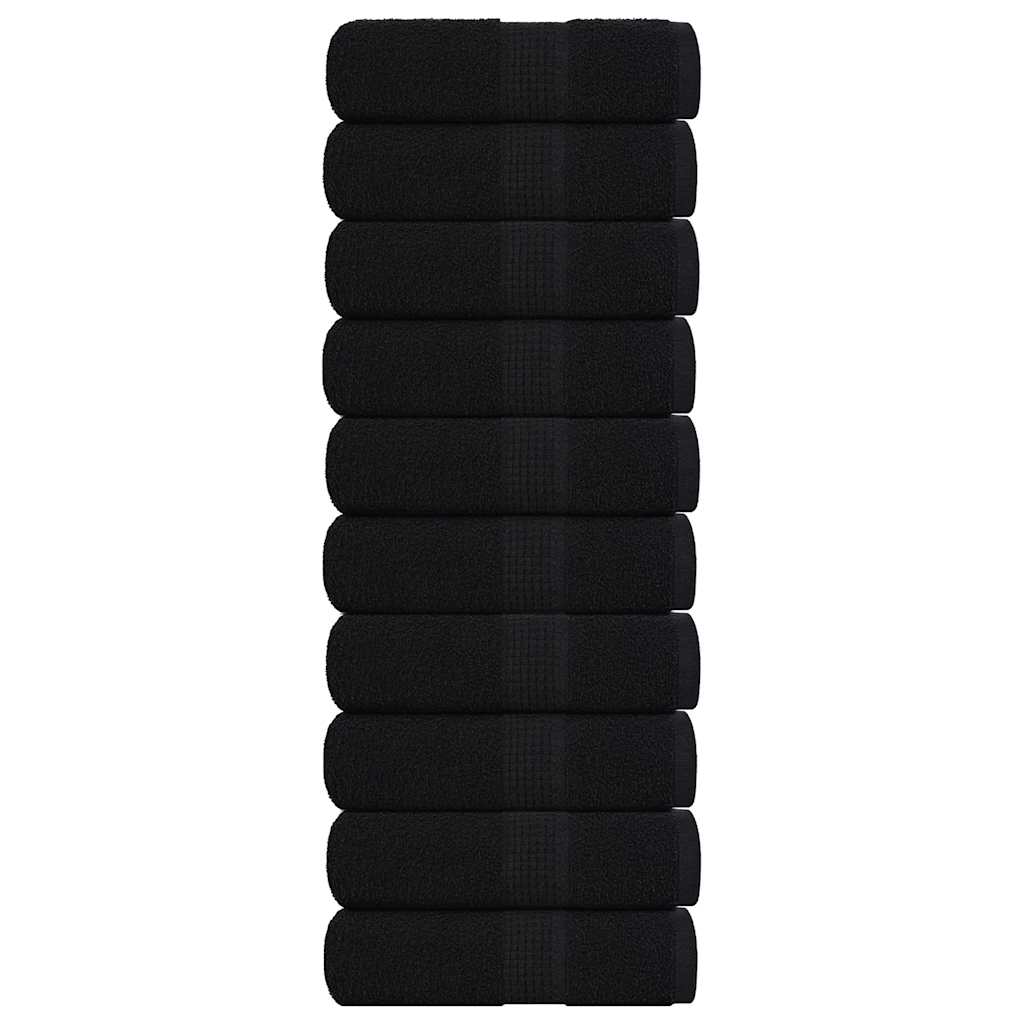10 db FROGN vendégtörölköző fekete 30 x 50 cm 360 g/m²