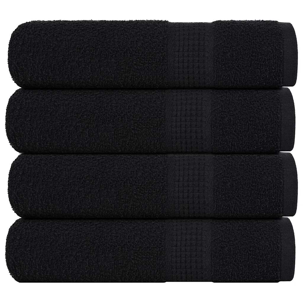 4 db FROGN zuhanytörölköző fekete 70 x 140 cm 360 g/m²