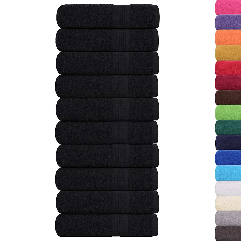 10 db FROGN zuhanytörölköző fekete 70 x 140 cm 360 g/m²
