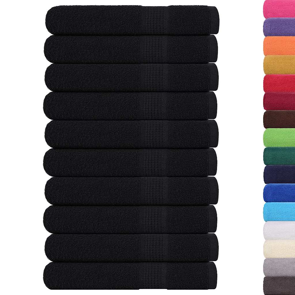 10 db FROGN szaunatörölköző fekete 80 x 200 cm 360 g/m²