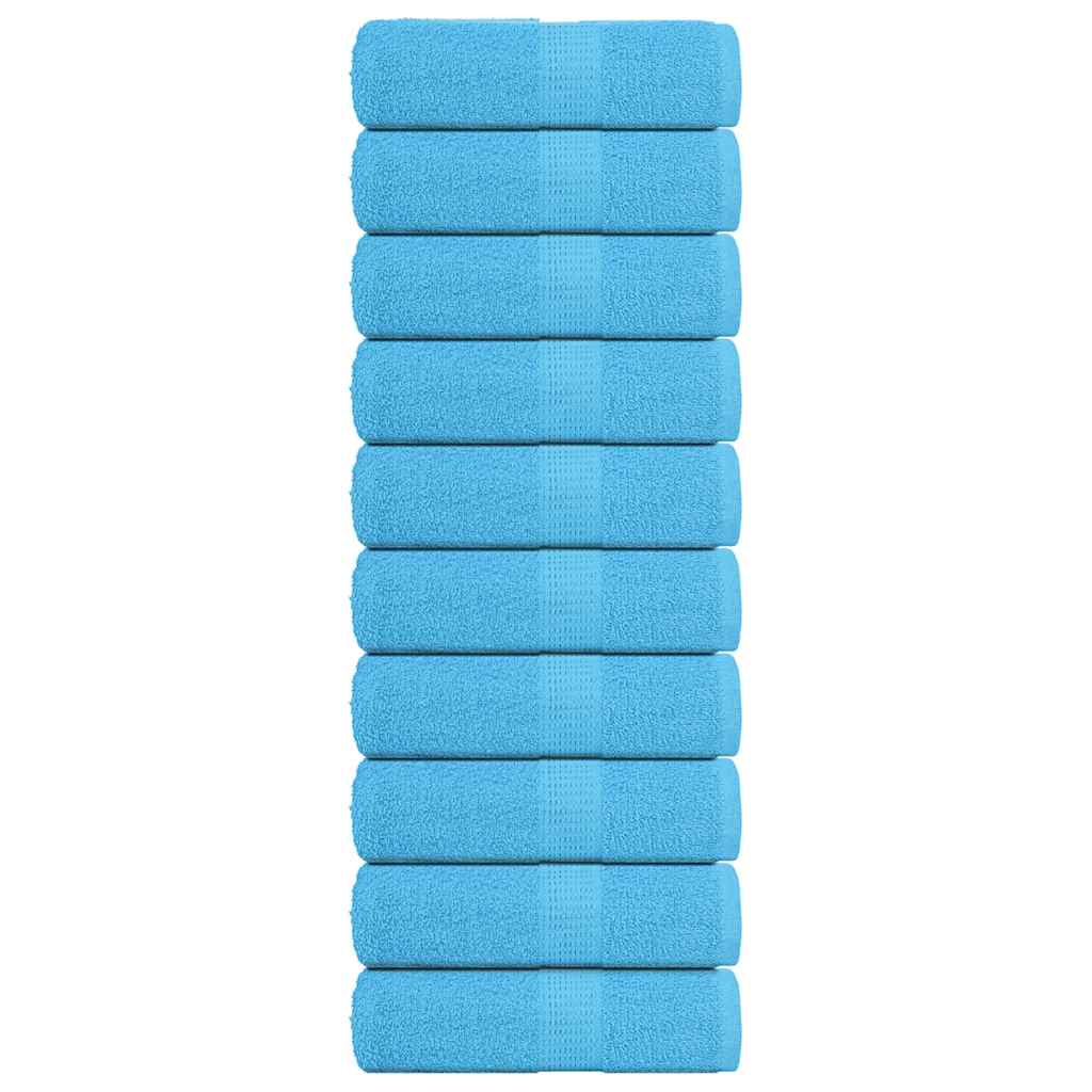 10 db türkizkék FROGN mosdótörölköző 30 x 30 cm 360 g/m²