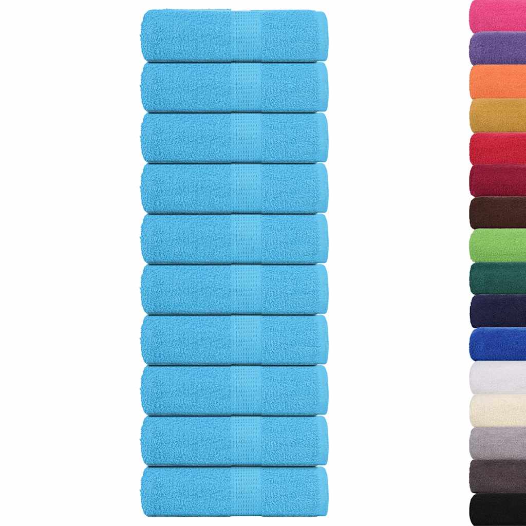 10 db türkizkék FROGN mosdótörölköző 30 x 30 cm 360 g/m²