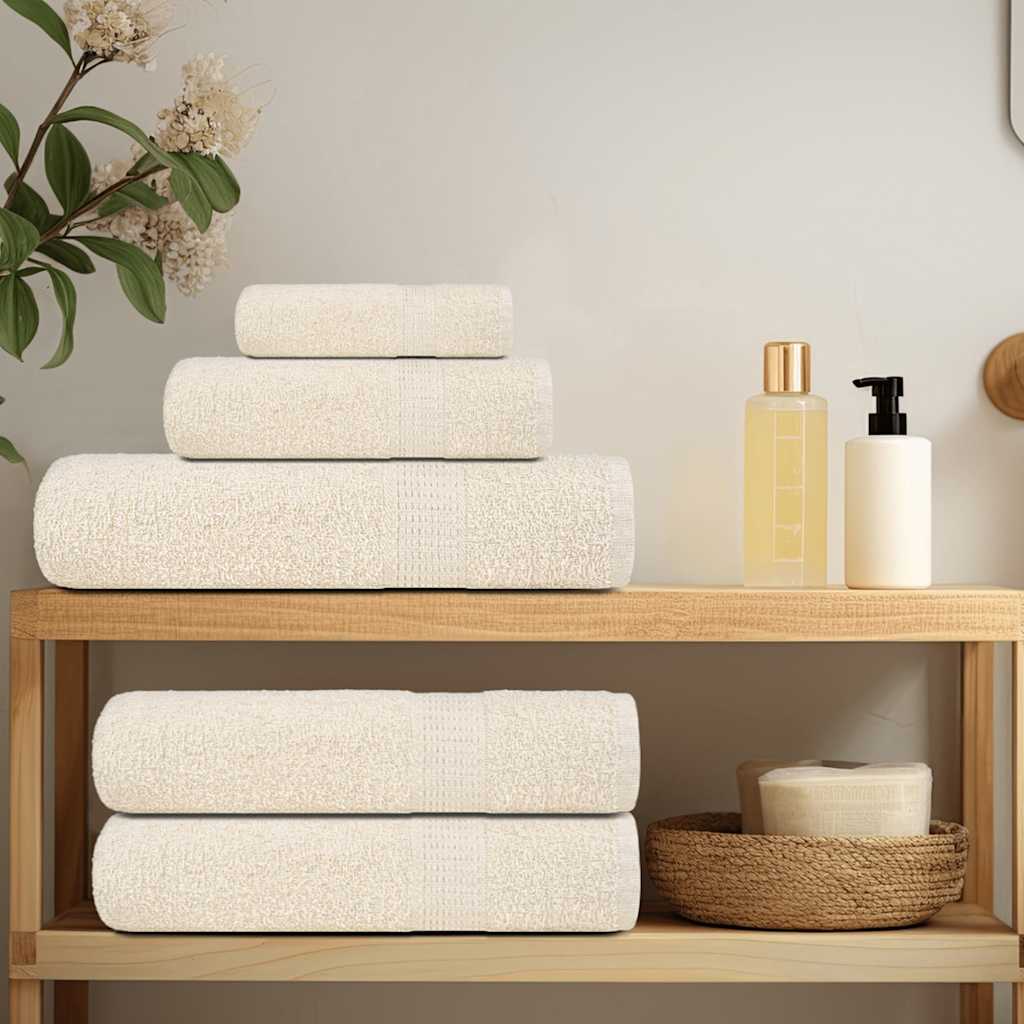 4 db krémszínű FROGN zuhanytörölköző 70 x 140 cm 360 g/m²