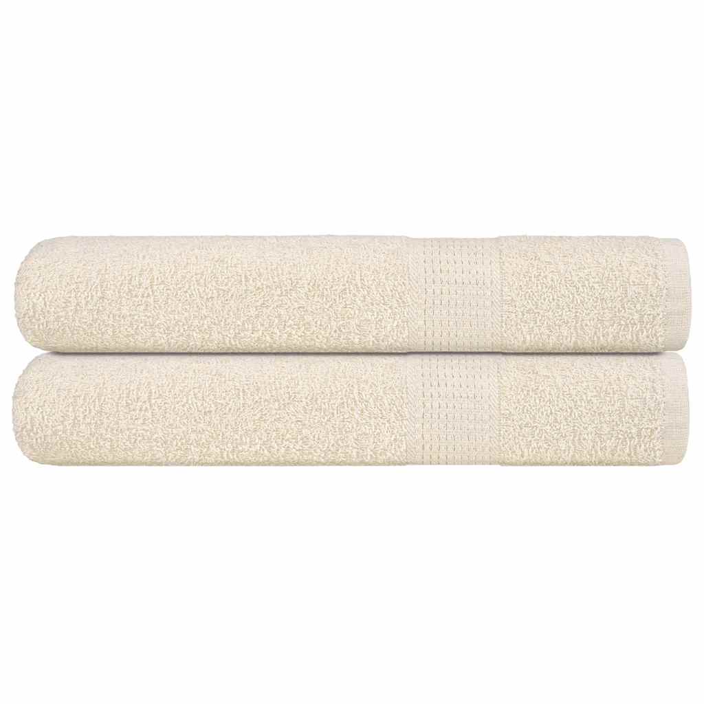 2 db krémszínű szaunatörölköző FROGN 80 x 200 cm 360 g/m²