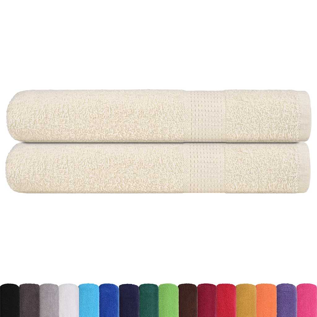2 db krémszínű szaunatörölköző FROGN 80 x 200 cm 360 g/m²