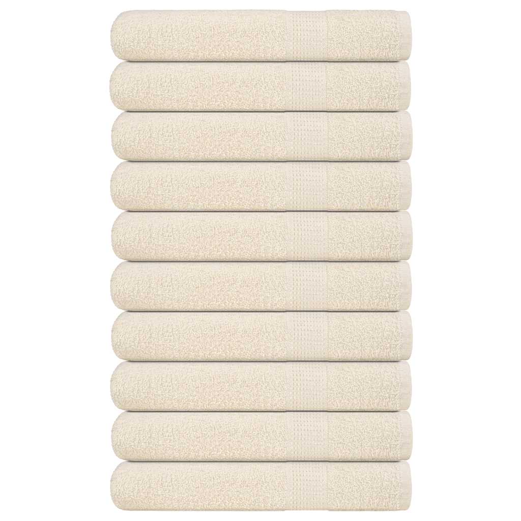 10 db krémszínű szaunatörölköző FROGN 80 x 200 cm 360 g/m²