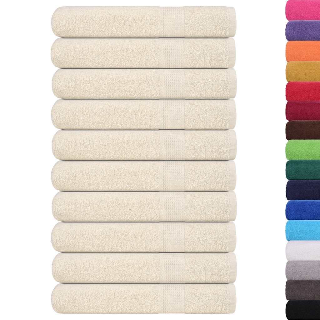 10 db krémszínű szaunatörölköző FROGN 80 x 200 cm 360 g/m²