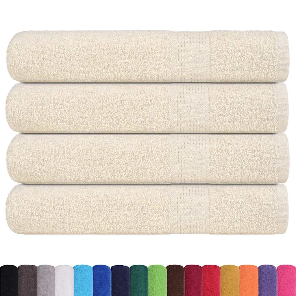4 db krémszínű FROGN törölköző 100 x 200 cm 360 g/m²