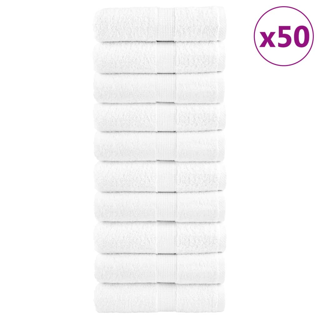 prémium vendégtörölköző SOLUND 50 db fehér 30 x 50 cm 600 g/m²