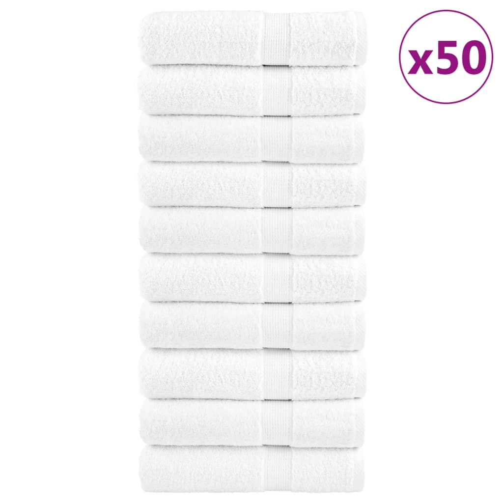 prémium kéztörlő SOLUND 50 db fehér 50 x 100 cm 600 g/m²