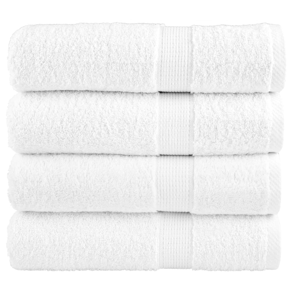 4 db prémium fürdőlepedő SOLUND fehér 70 x 140 cm 600 g/m²