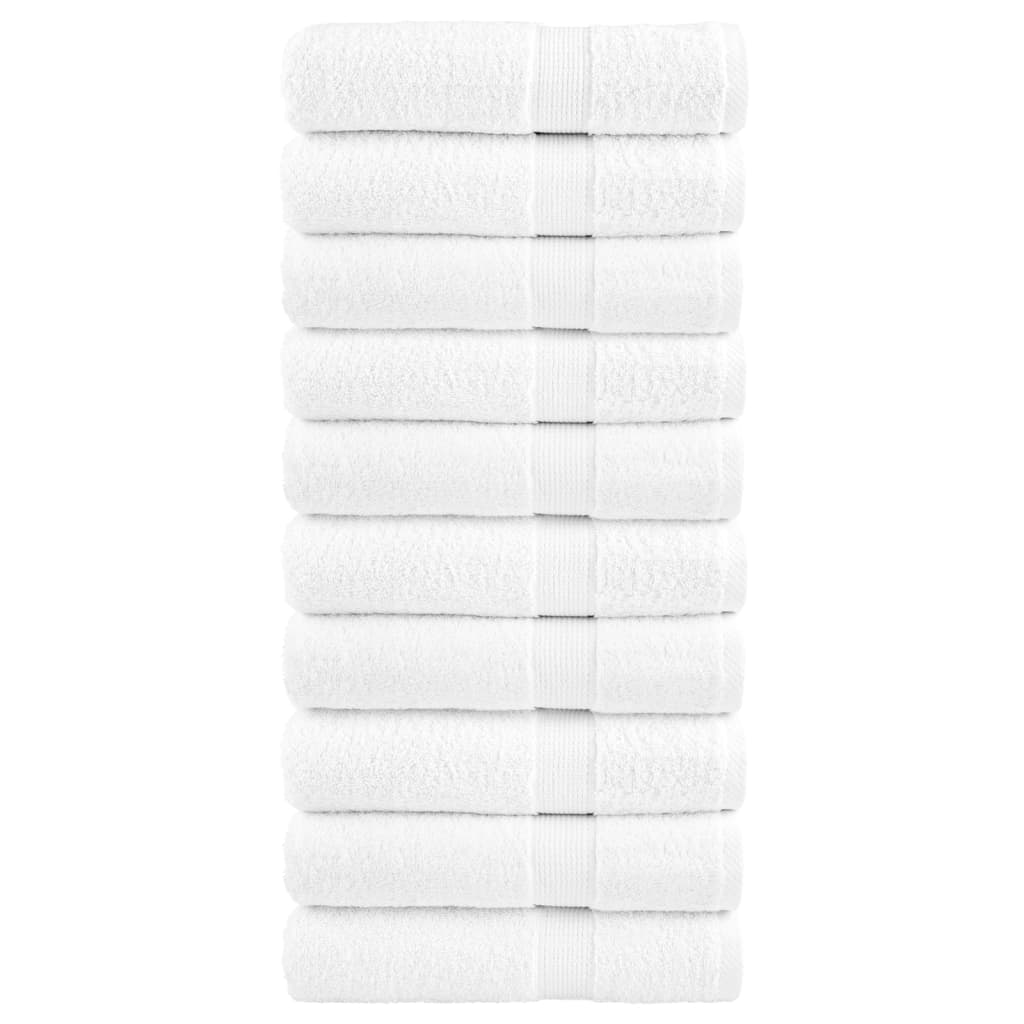 prémium fürdőlepedők SOLUND 10 db fehér 70 x 140 cm 600 g/m²