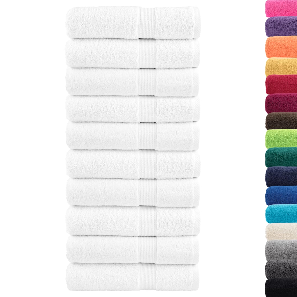 prémium fürdőlepedők SOLUND 10 db fehér 70 x 140 cm 600 g/m²