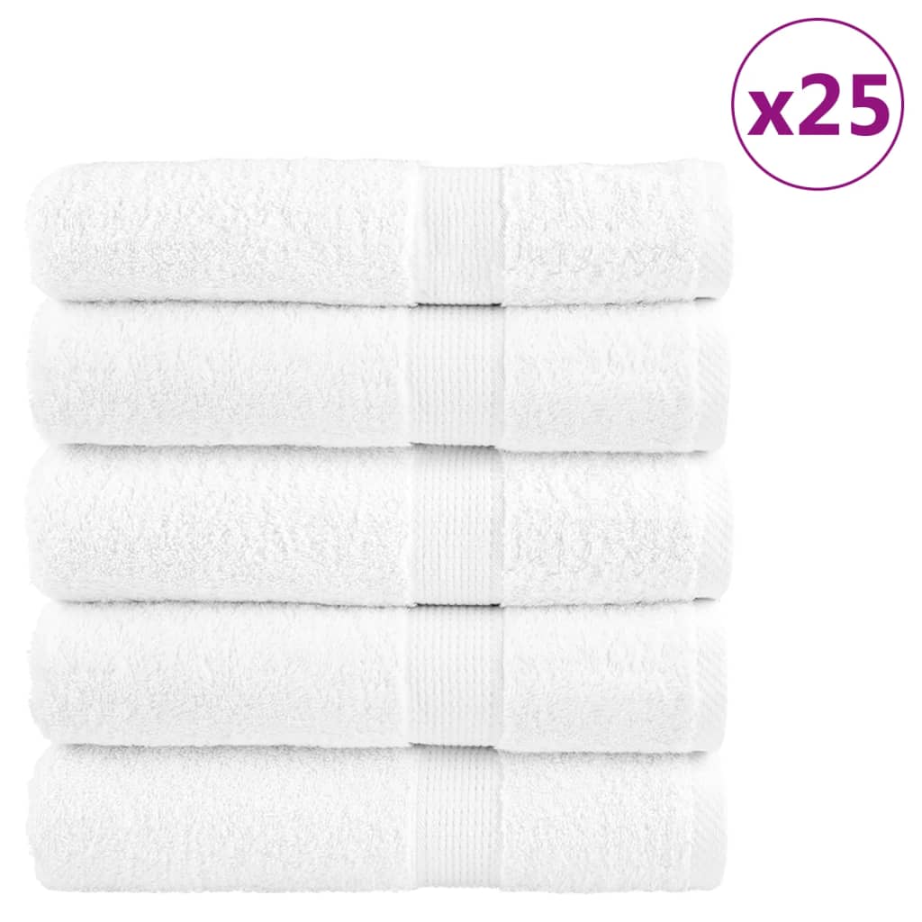 prémium fürdőlepedők SOLUND 25 db fehér 70 x 140 cm 600 g/m²