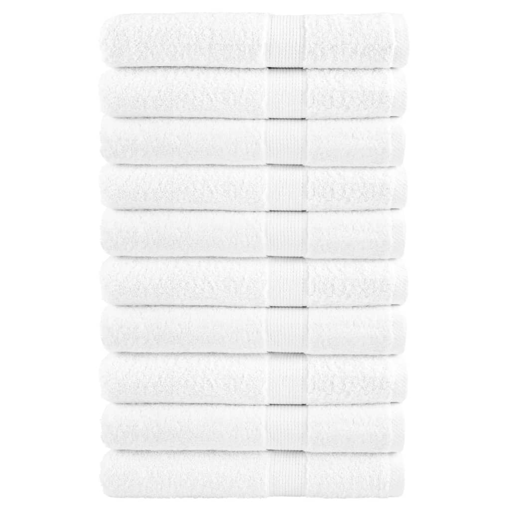 10 db prémium SOLUND törölköző fehér 100 x 200 cm 600 g/m²