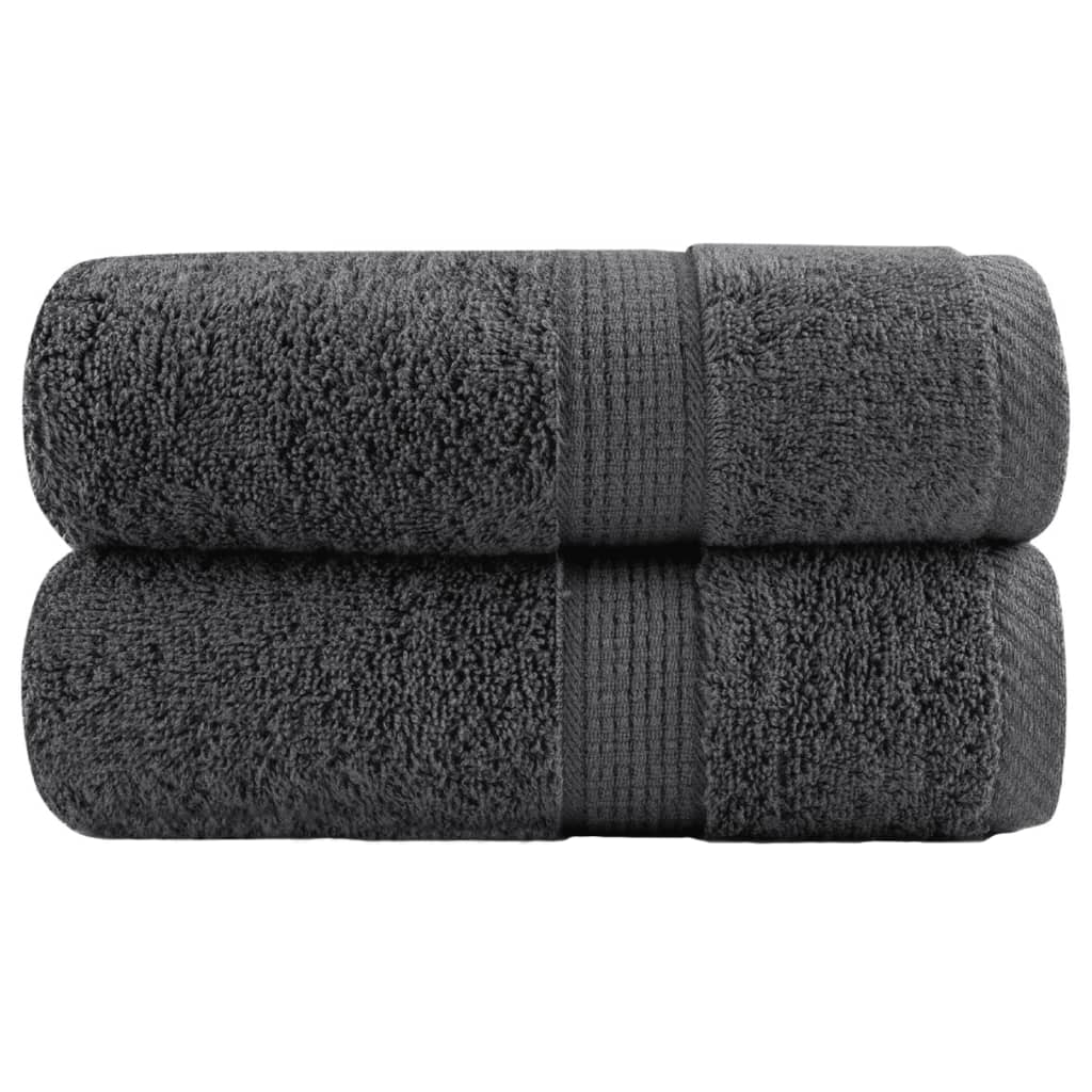 2 db prémium vendégtörölköző SOLUND antracitszürke 30 x 50 cm 600 g/m²