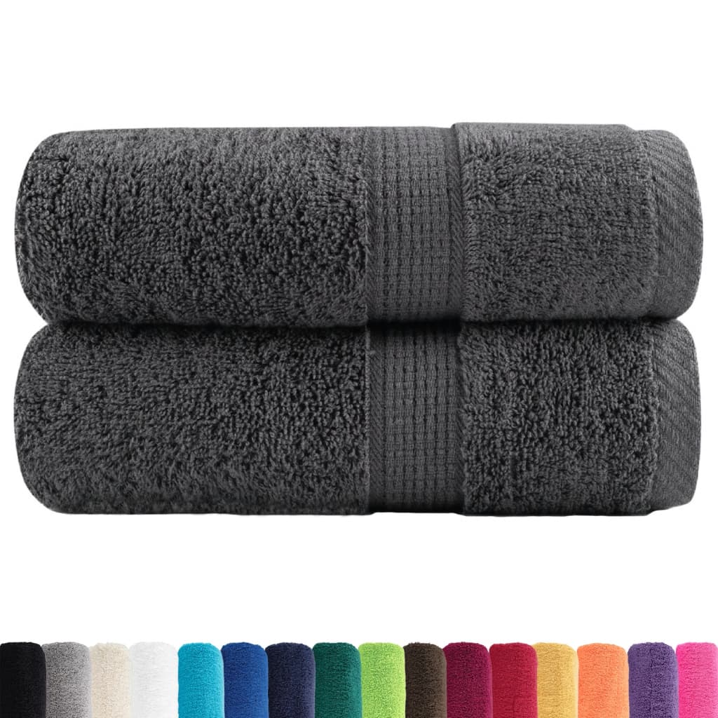 2 db prémium vendégtörölköző SOLUND antracitszürke 30 x 50 cm 600 g/m²