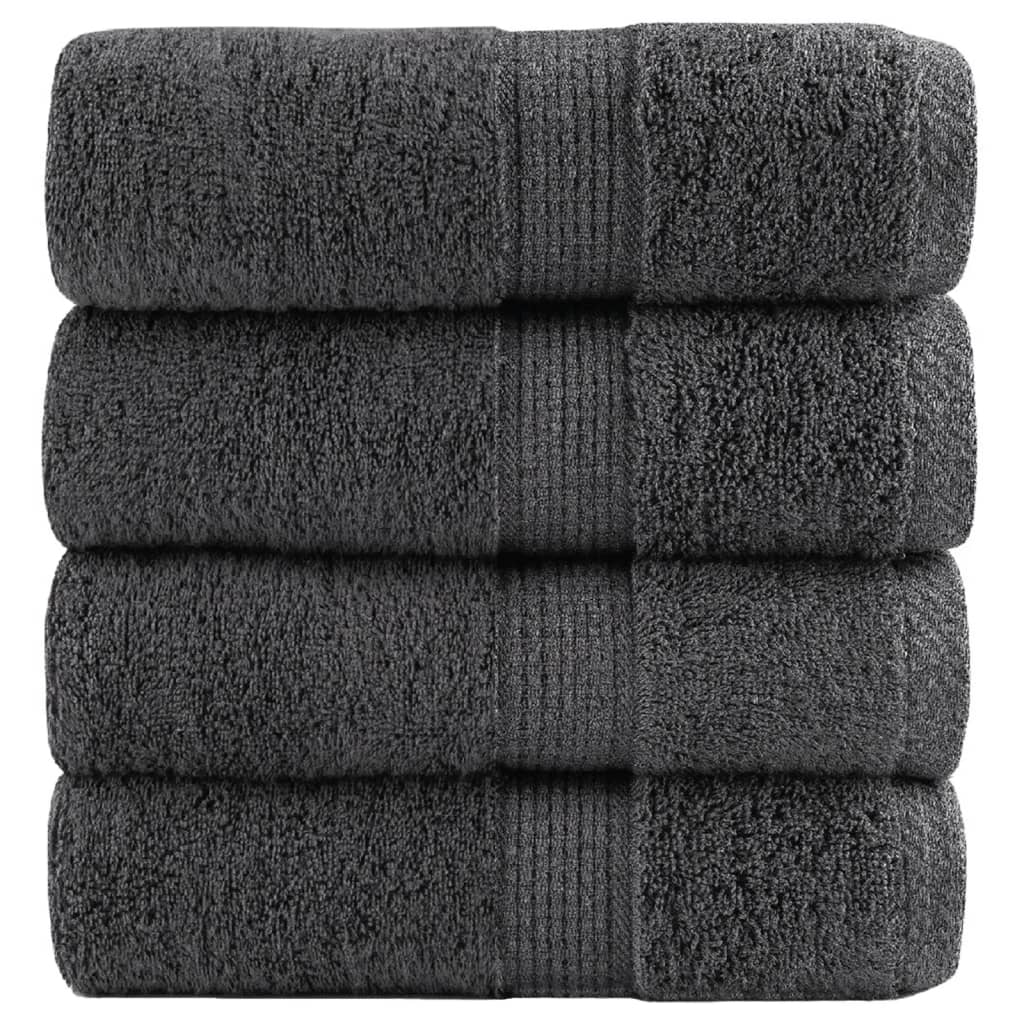 4 db prémium vendégtörölköző SOLUND antracitszürke 30 x 50 cm 600 g/m²