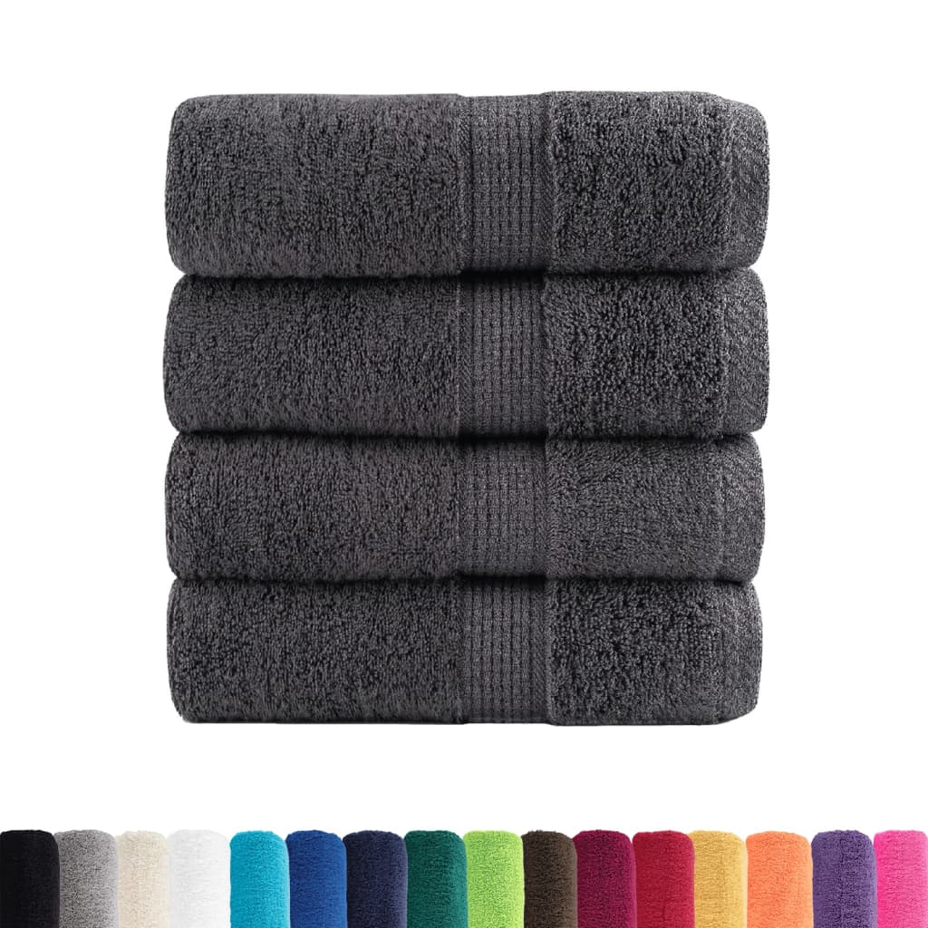 4 db prémium vendégtörölköző SOLUND antracitszürke 30 x 50 cm 600 g/m²