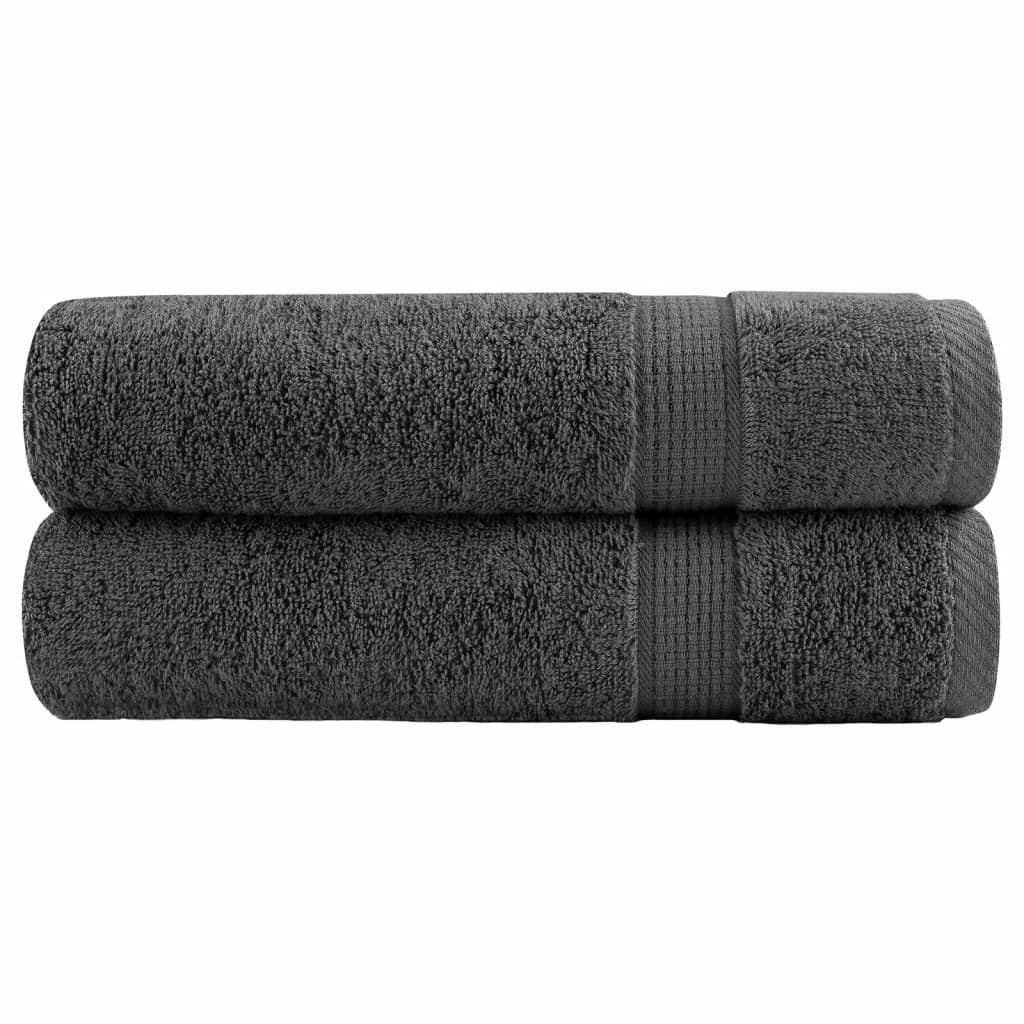 prémium kéztörlő SOLUND 2 db antracitszürke 50 x 100 cm 600 g/m²
