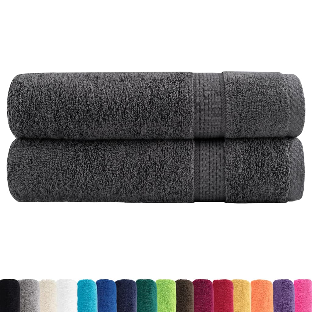 prémium kéztörlő SOLUND 2 db antracitszürke 50 x 100 cm 600 g/m²